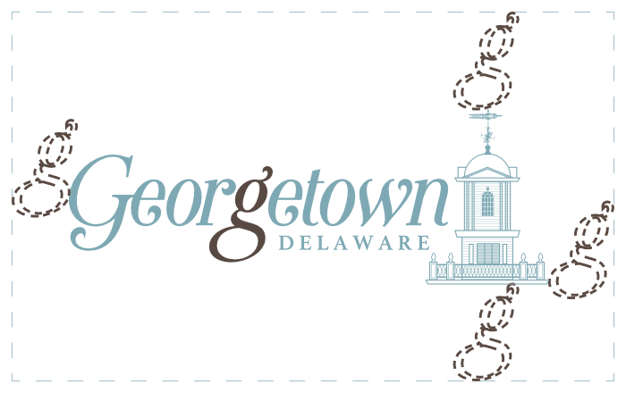 Georgetown logo with letter 'g' demonstrating graphic design measurements.
